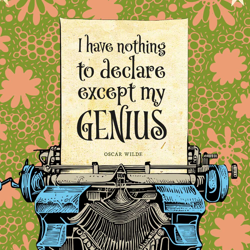 Oscar Wilde Literary Quote Print. Wilde Quote Poster