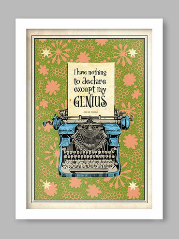 Oscar Wilde Literary Quote Print. Wilde Quote Poster