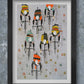 Over The Cobbles - Cycling Poster print. Retro style cycling poster