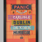 Panic Music print featuring lines from The Smiths single