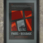 Paris Roubaix Cycling Poster Print - Dark grey and red stylised cobbled poster and featuring the classic phrase 'Hell of the North'. Quote from Jean Stablinski