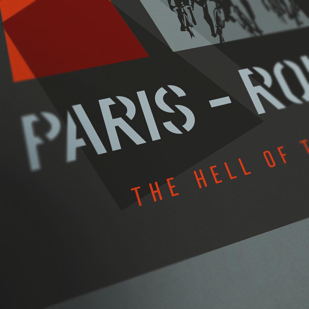 Paris Roubaix Cycling Poster Print - The Monuments. The iconic race christened 'The Hell of the North' when the course was reviewed post Great War when the ravages of the conflict had left such an indelible mark of destruction. These days that 'Hell' is reflected by the sheer demands of the race and the potential for puncture, mechanical failures and the energy sapping pavé sections. It's a race that demands so much form the cyclists and captivates so many fans.