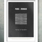 paris roubaix cycling poster black