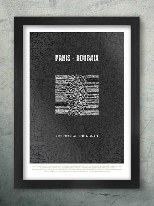 Paris roubaix unknown pleasures style poster