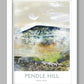 Pendle Hill Poster Print
