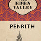 retro style book jacket poster of penrith in cumbria