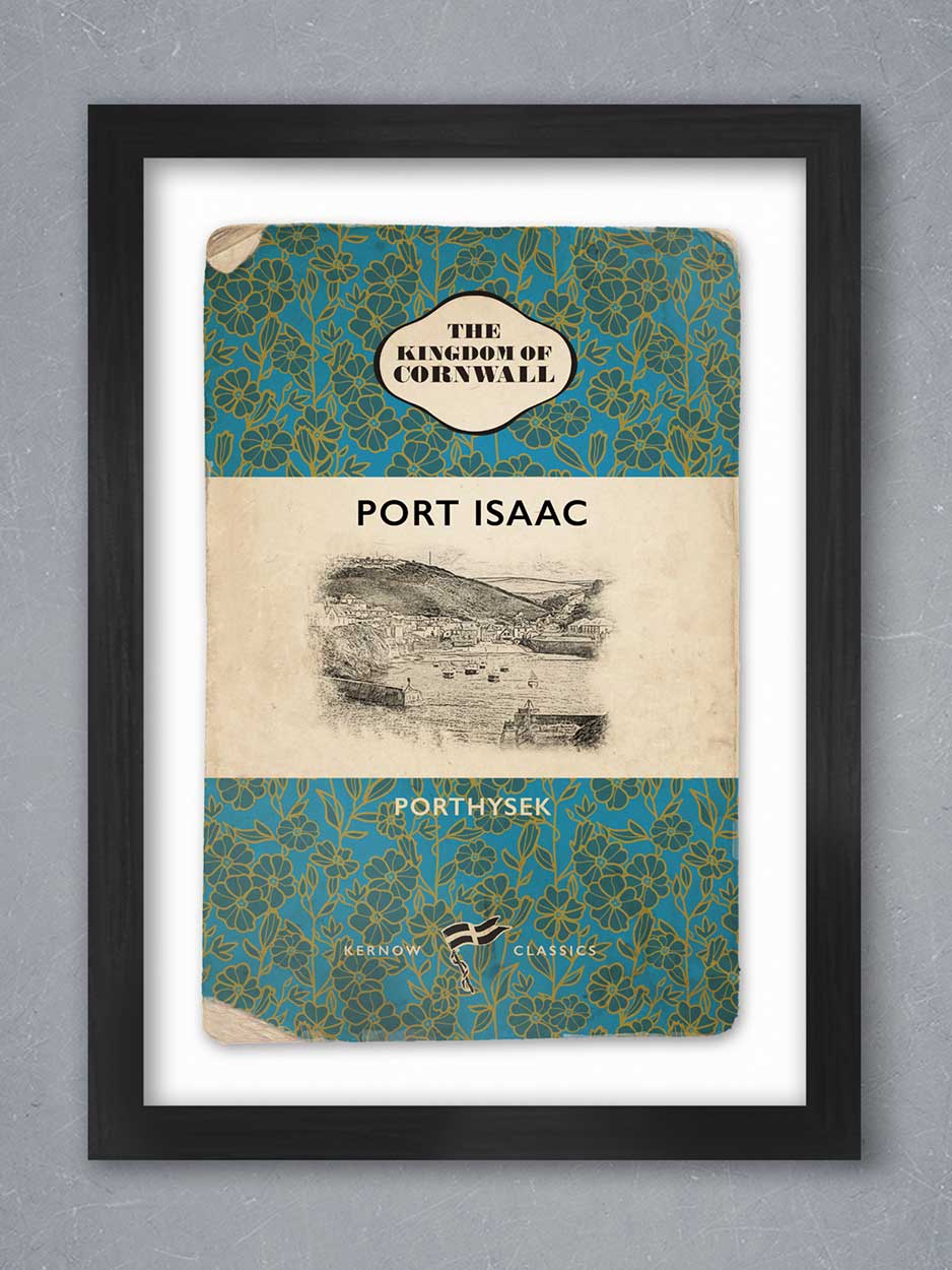 Port Isaac, Penguin books retro style poster