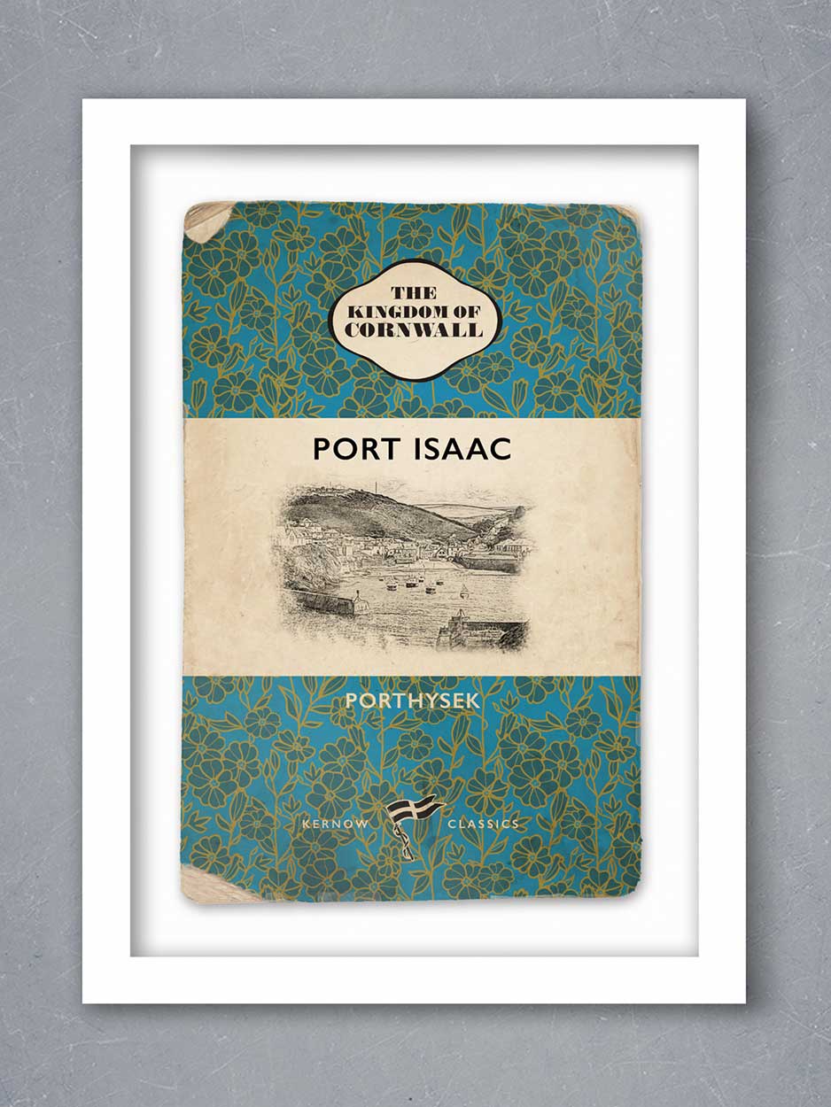 Port Isaac, Penguin books retro style book jacket poster