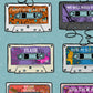 Queen, music poster print. Cassette tape style theme.