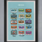 Queen music poster print. Poster showing their hit singles
