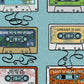 Queen music poster. Hit singles in cassette tape style.