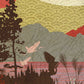 Rydal Water detail. Lake District vintage style poster print.