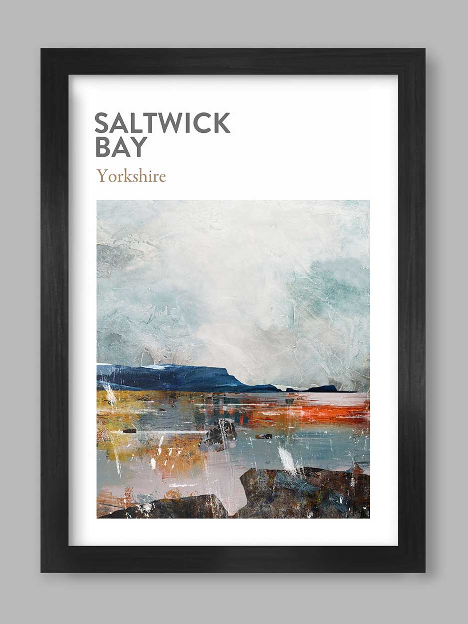 Saltwick Bay Coastal Abstract -  Poster Print