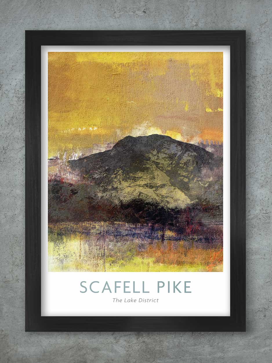 Scafell Pike 3 Peaks Poster print