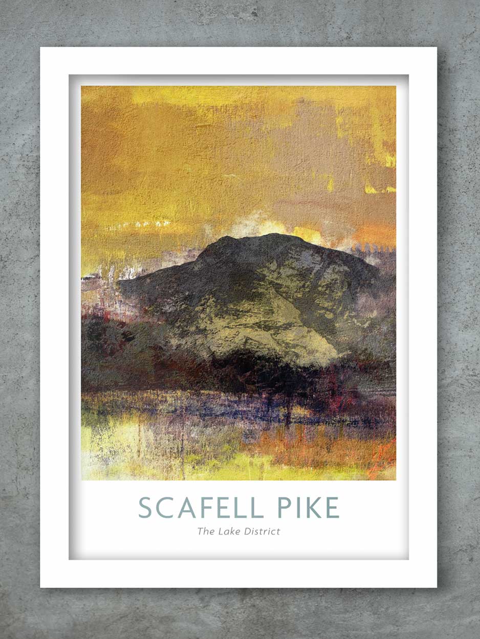Scafell Pike 3 Peaks Poster 