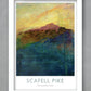Scafell Pike retro style print