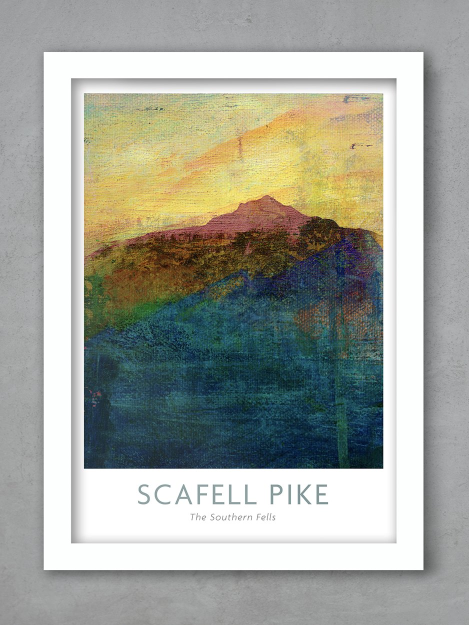 Scafell Pike retro style print