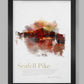 Scafell Pike in Wainwright's Words - Lake District Poster Print