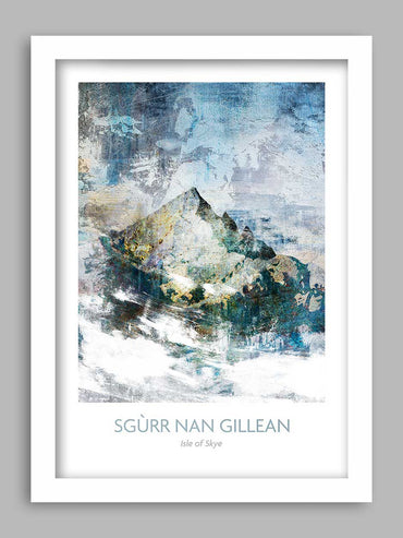 sugar nan poster Isle of Skye. Cuillin mountains and a Munro