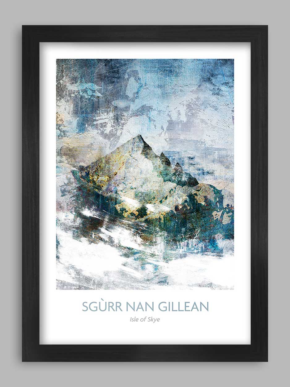 sugar nan poster Isle of Skye. Cuillin mountains and a Munro