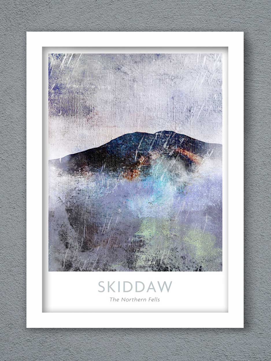 skiddaw lake district poster