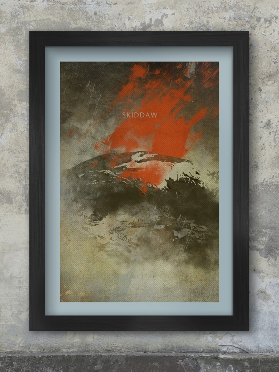Skiddaw Stormbreak - Lake District Poster print