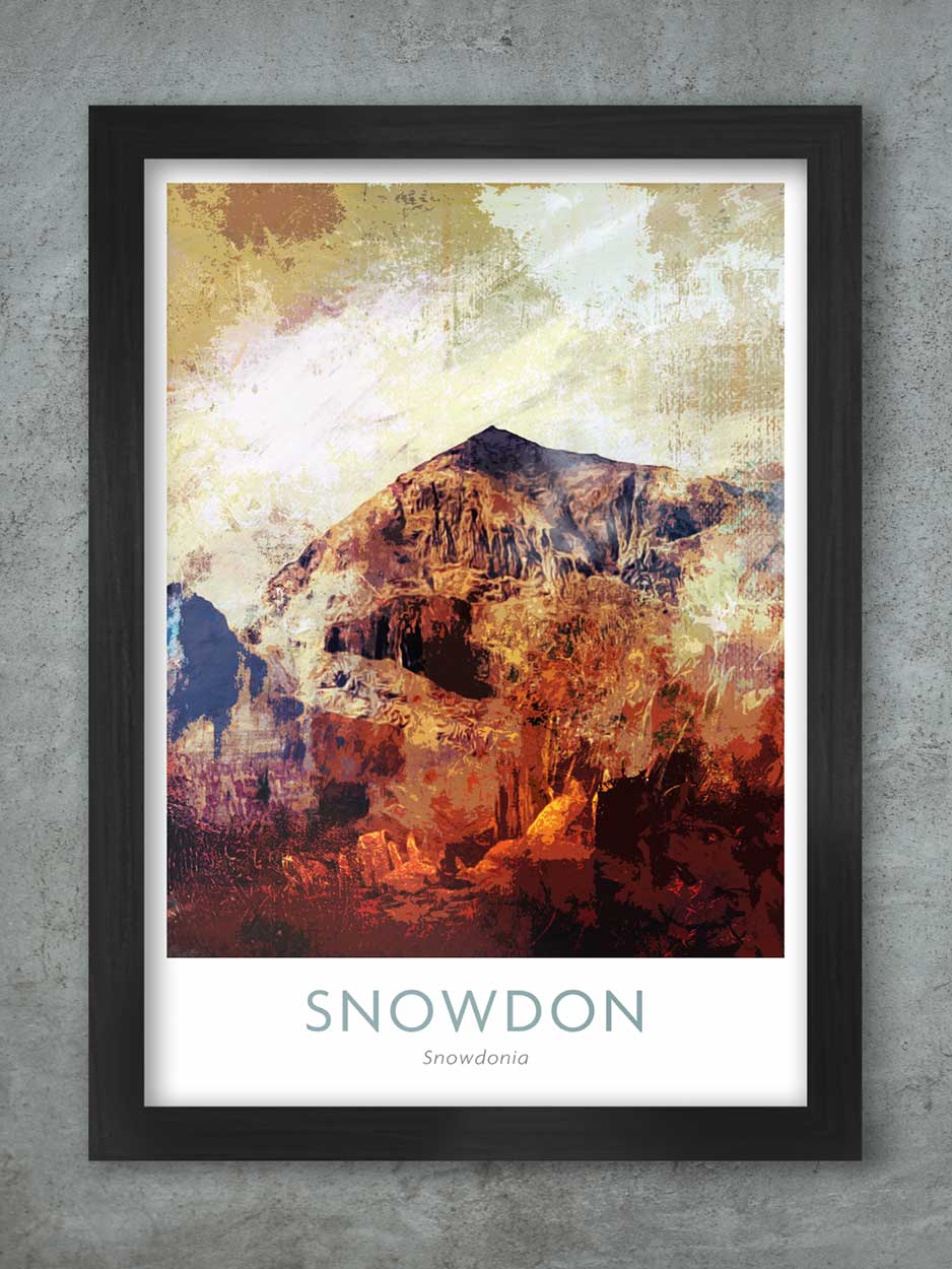 Snowdon Abstract Poster