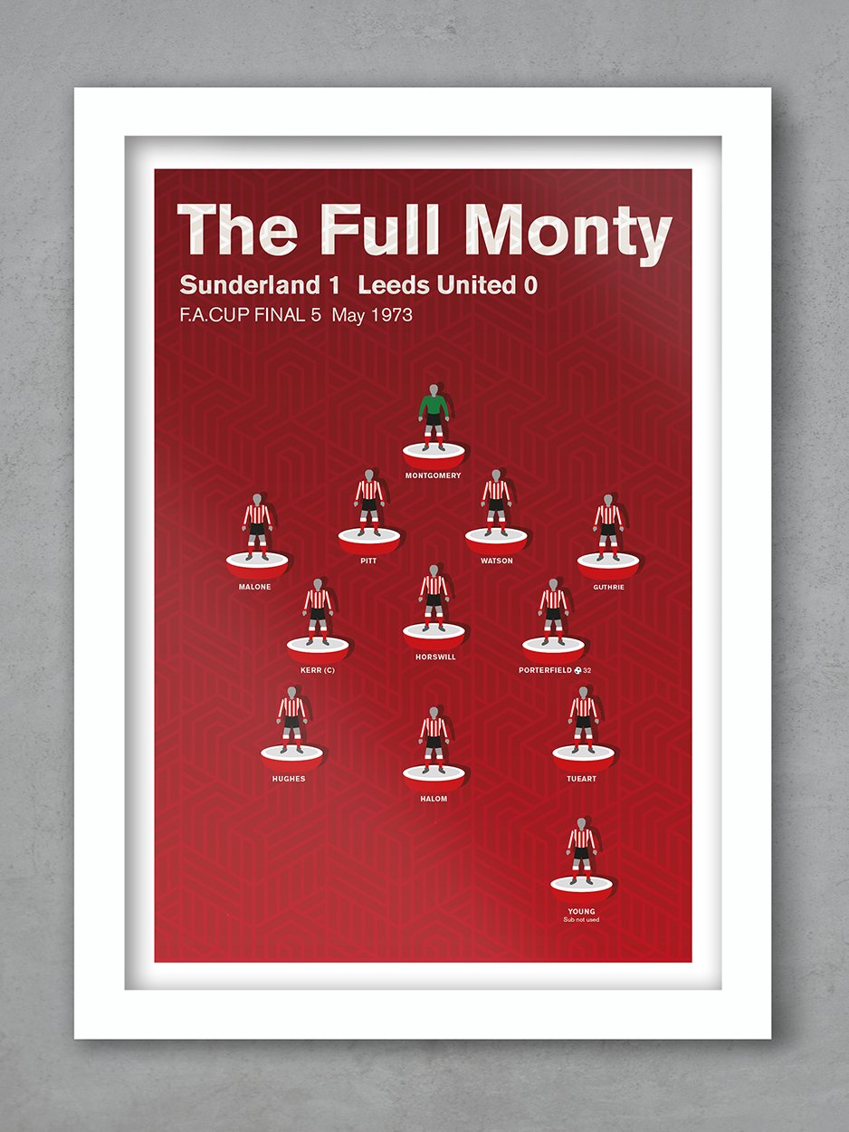 Sunderland 1973 FA Cup Final - Football Poster Print