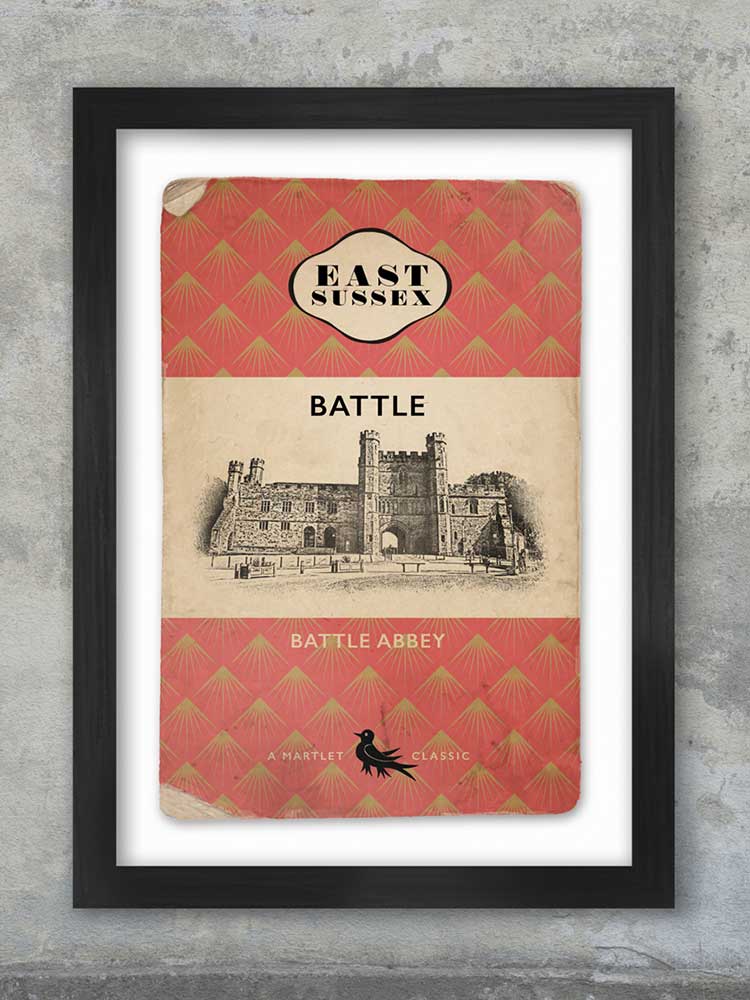 Sussex - Battle Vintage Book Cover Poster Print