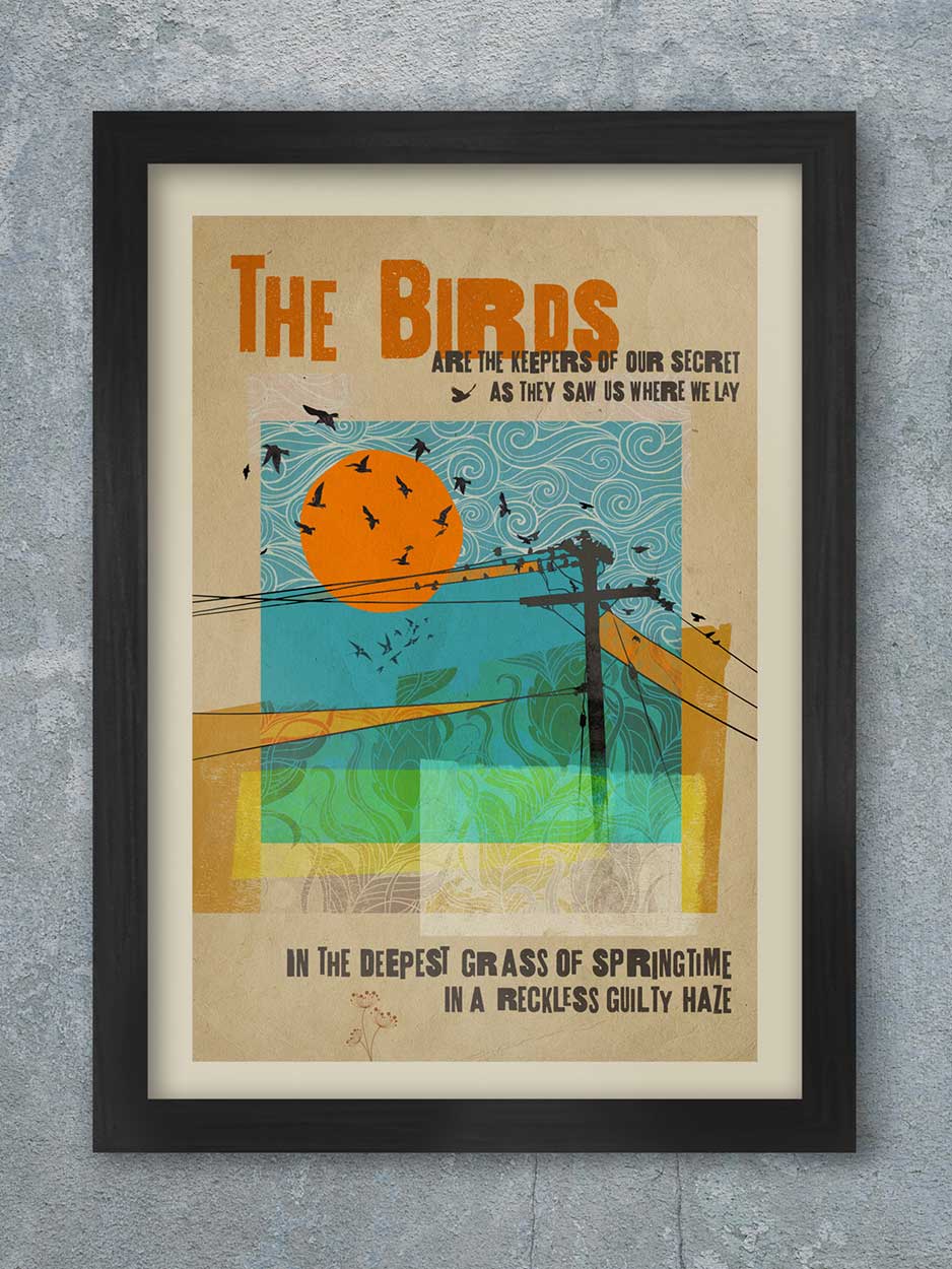The Birds Elbow quote music poster print
