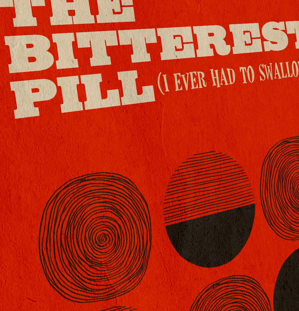 The Bitterest Pill Jam music poster. Abstract modernist style.