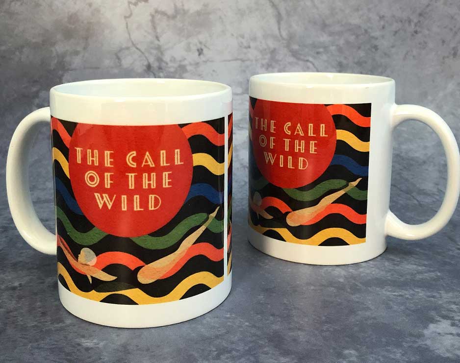 The Call of the Wild Swimming Mug Designed by The Northern Line Kitchen and Dining TNL 