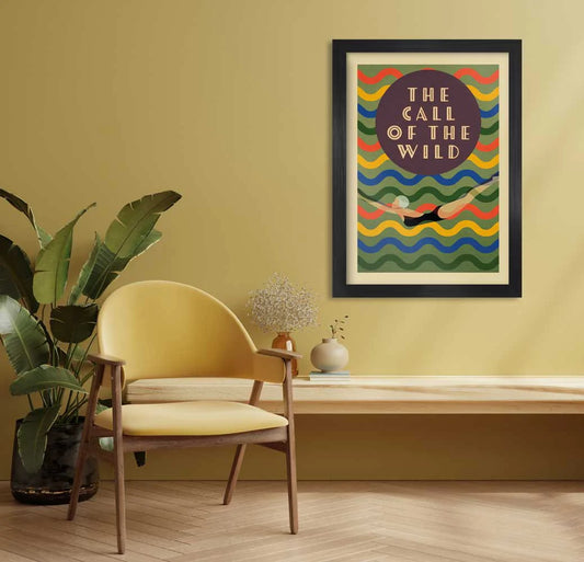 call of the wild - wild swimming poster print