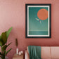 swimming minimalist pop art print