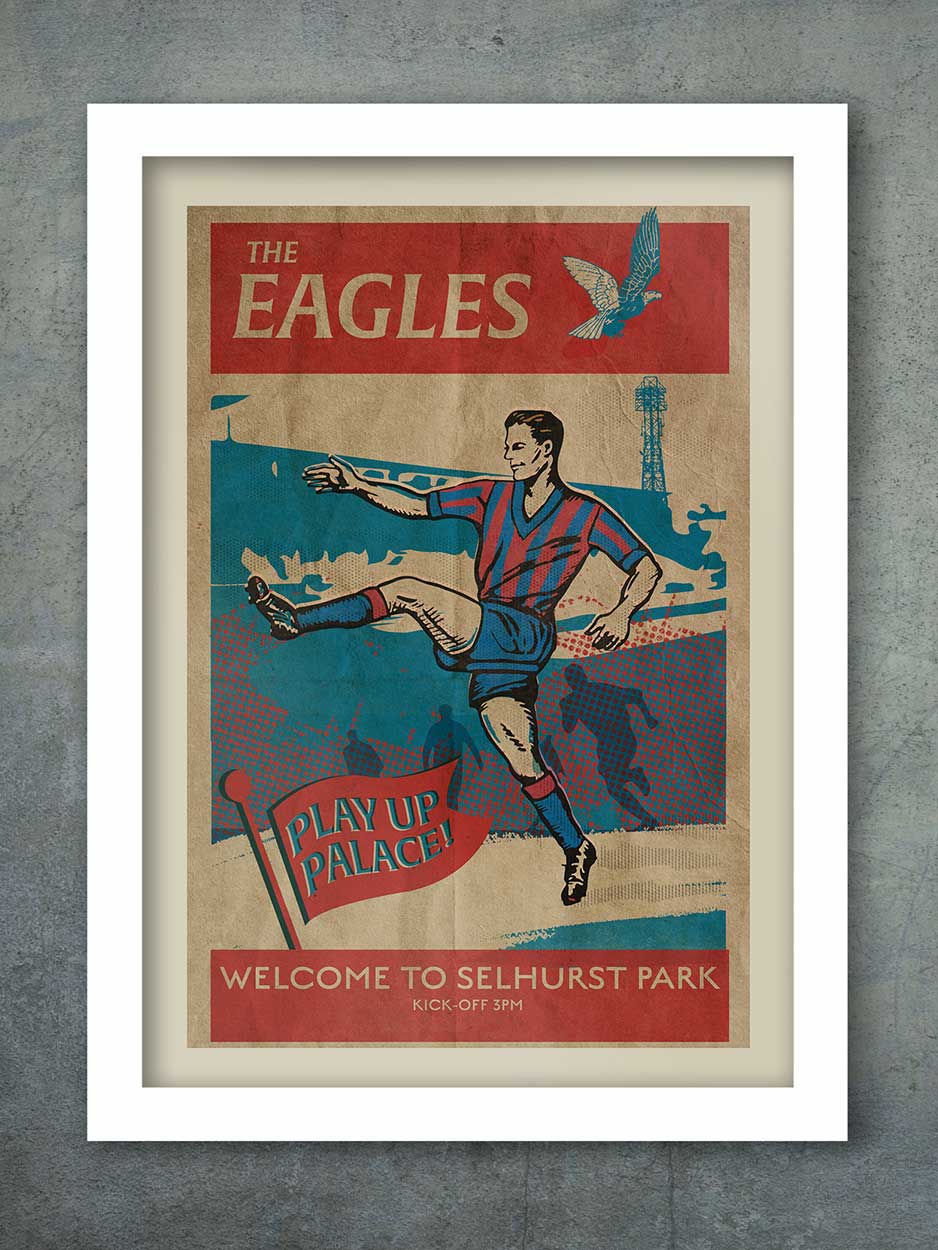 The Eagles - Crystal Palace retro style poster print