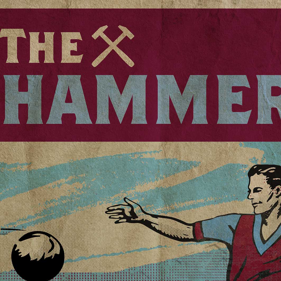 The Hammers - West Ham retro programme style poster