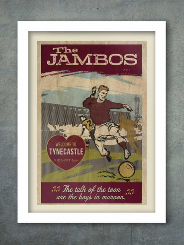 Heart of Midlothian - The Jambos retro style football poster