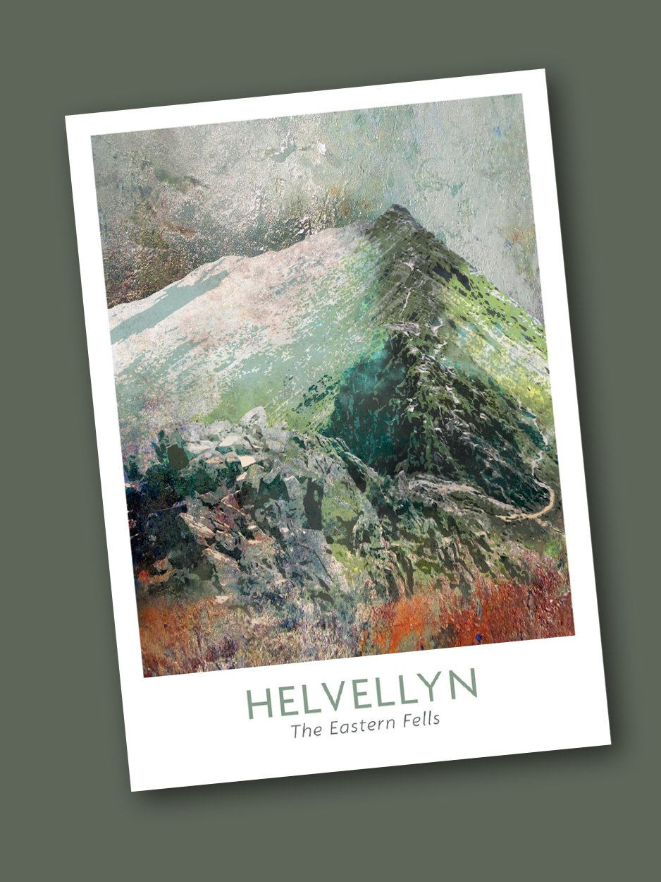 The Lake District Fells Greeting Cards card The Northern Line Helvellyn 