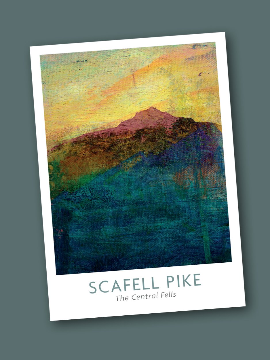The Lake District Fells Greeting Cards card The Northern Line Scafell 