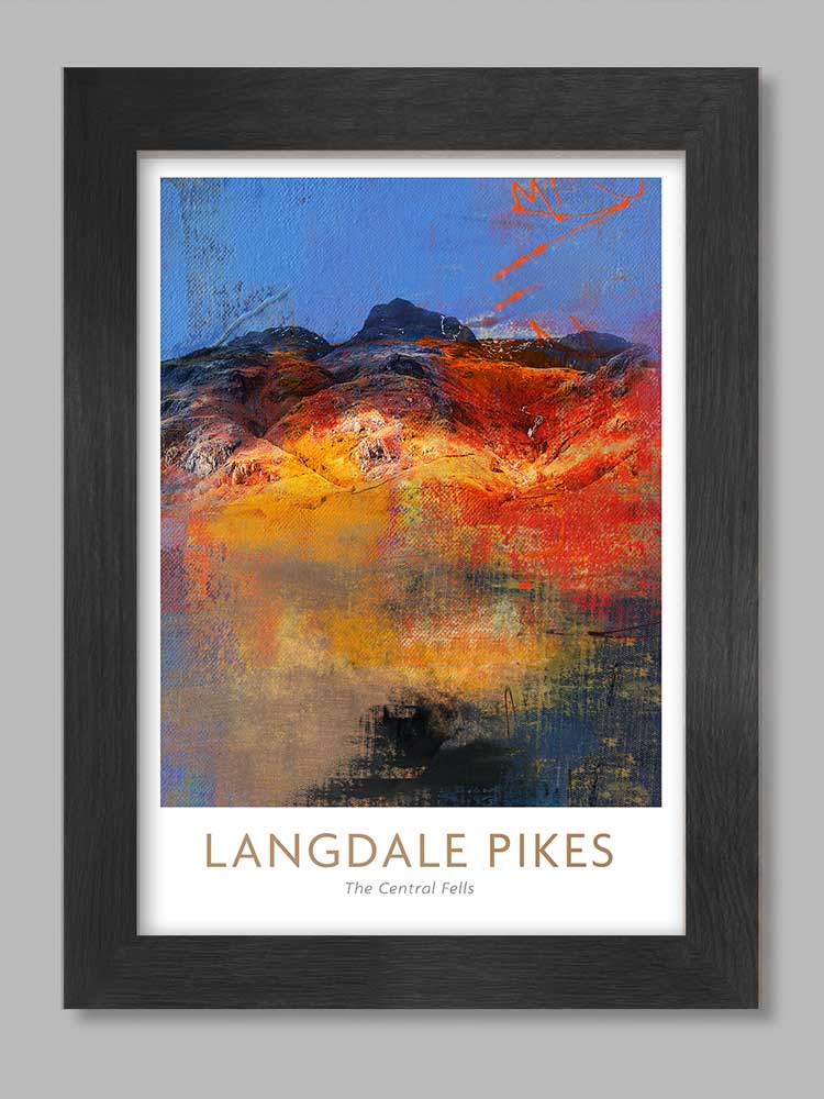 langdale pikes a4 poster