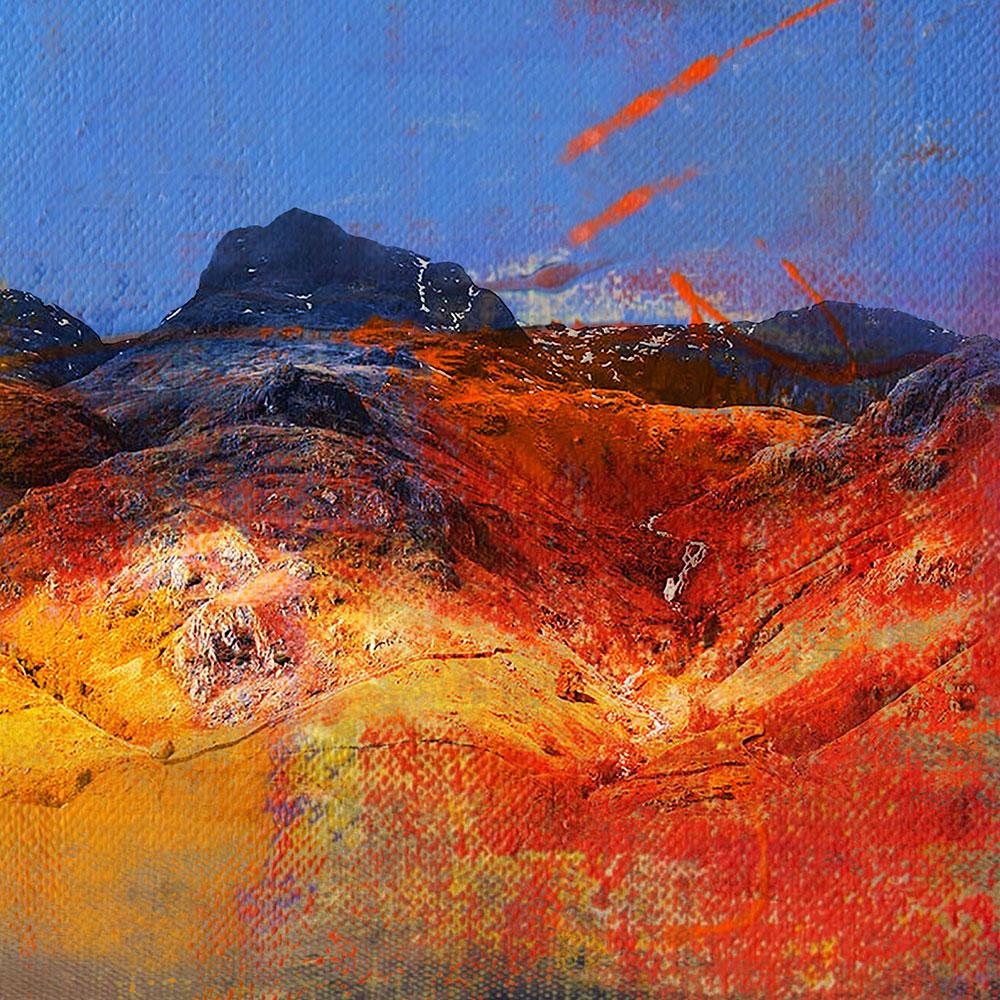 The Langdale Pikes abstract poster