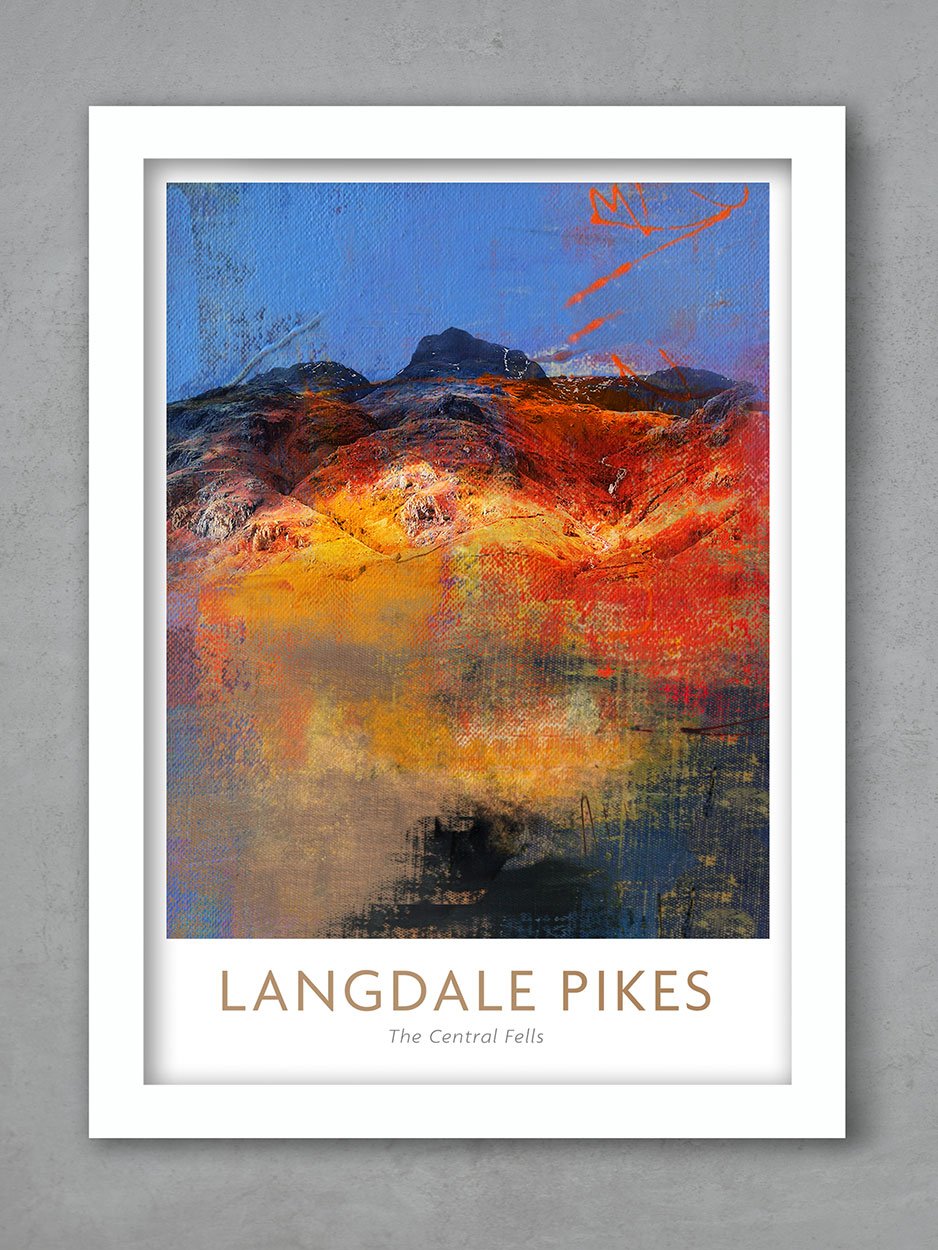 langdale Pikes Lake District poster