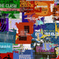 Old gig posters music print. The Meaning of Live. Includes The Clash, David Bowie, Oasis and many more