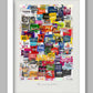 Old gig posters music print. The Meaning of Live. includes Beatles, Stones and many others.