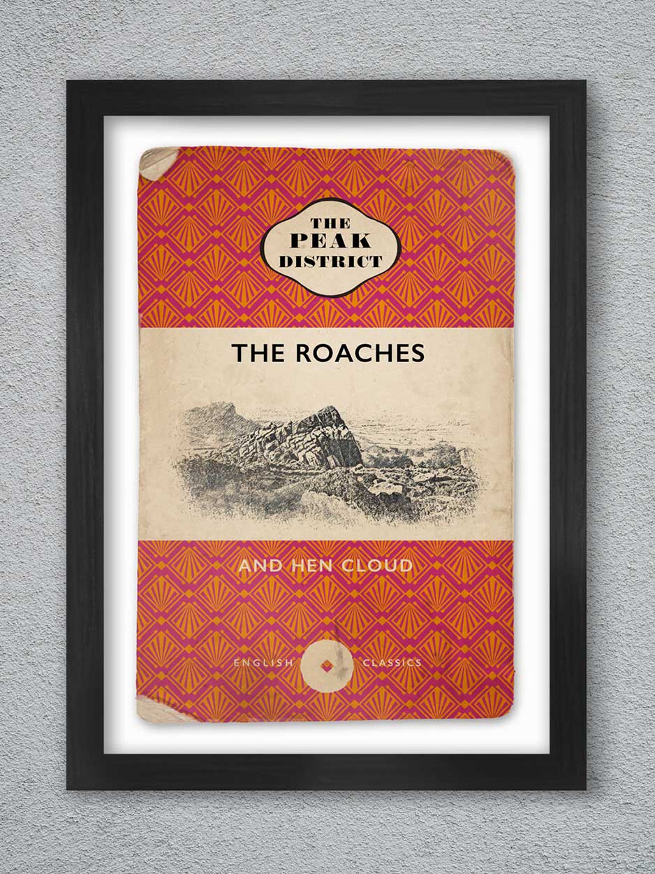 The Roaches retro style peak district print