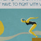 retro vintage swimming poster