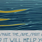 open water swimming poster print with quote