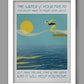 vintage style swimming print with motivational quote