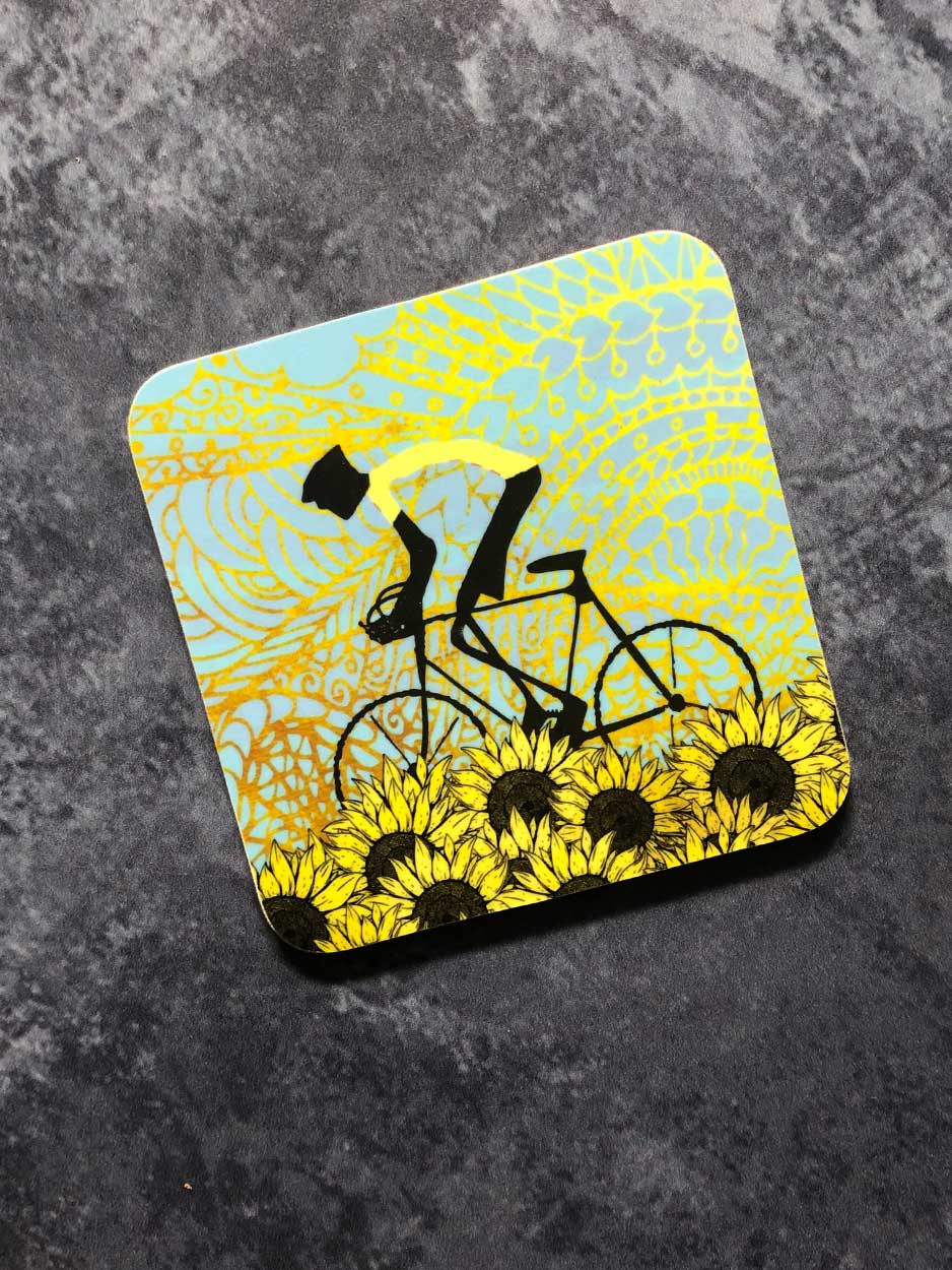the yellow jersey coaster