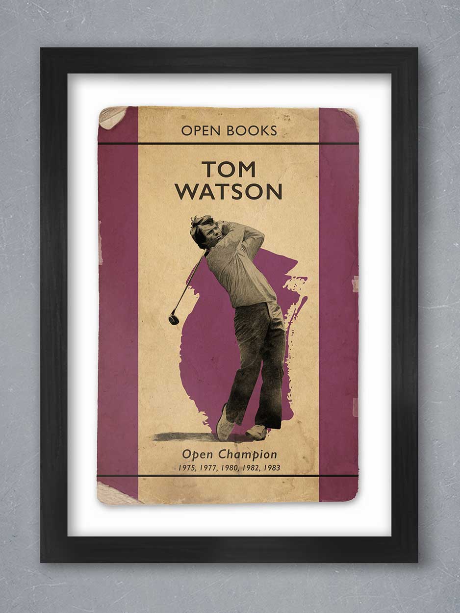 Tom Watson retro style golf print